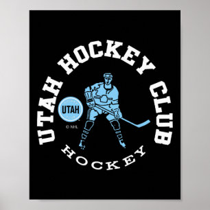 Poster Club de hockey de l'Utah Edge noir officiellement