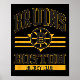 Poster Club de hockey sur glace des Bruins de Boston Blan