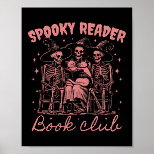 Poster Club de lecture de livres épouvantables D Rouge