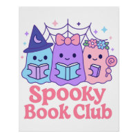 Club de livre éffrayant Cute Ghost Lecture