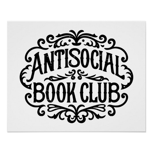 Poster Club de livres antisociaux (Devant)