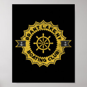 Poster Club de navigation de Brant Lake Ny