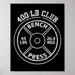 Poster Club de presse à banc de 180 Kg