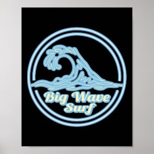 Poster Club de surf des grosses vagues Belharra, Graphiqu