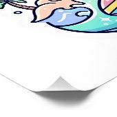 Poster Club de surf Licorne (Coin)