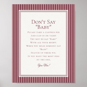 Poster Club de Vignoble Vinicole Jeu de Baby Shower Old M