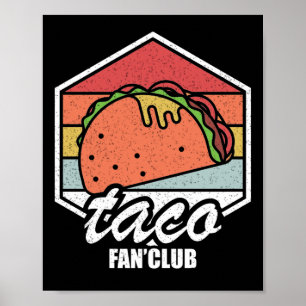 Poster club des fans de tacos amateurs de tacos vintage p