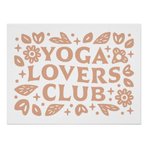 Poster Club des filles amatrices de yoga groupe beige est