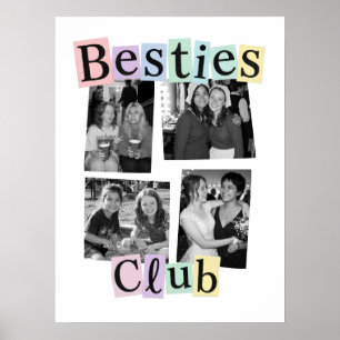 Poster Club des Meilleures Amies Collage Photo Quatre