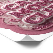 Poster Club maman chat rose croquant (Coin)