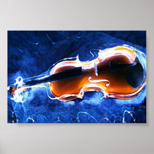 Poster club, orchestre, huile