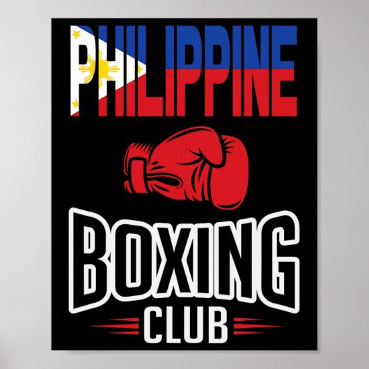 Poster Club philippin de boxe drapeau (Devant)
