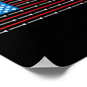 Poster Clubs de golf Drapeau Américain (Coin)