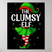 Poster Clumsy Elf Christmas Girls Women Elf Squad Xmas Fa (Devant)