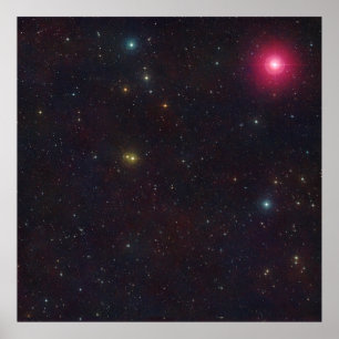 Poster Cluster Cetus Star de la vue de grand champ