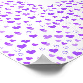 Poster Cluster de coeur pourpre (Coin)