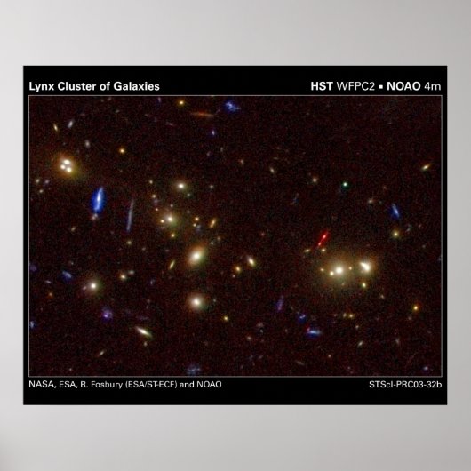 Poster Cluster Lynx de galaxies (Devant)