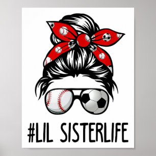 Poster Cly Petite Soeur Vie Football Chignon Désordonné V