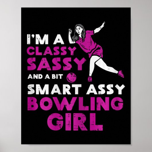 Poster Cly Sy Smart Bowling fille Bowler femmes filles en (Devant)