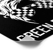 Poster Cly Until The Green Flag Drops Messy Bun Racing Wo (Coin)