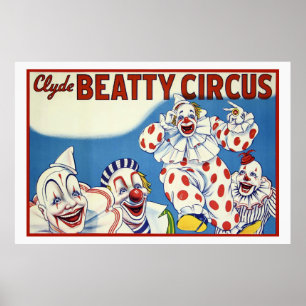 Poster Clyde Beatty Circus Vintage
