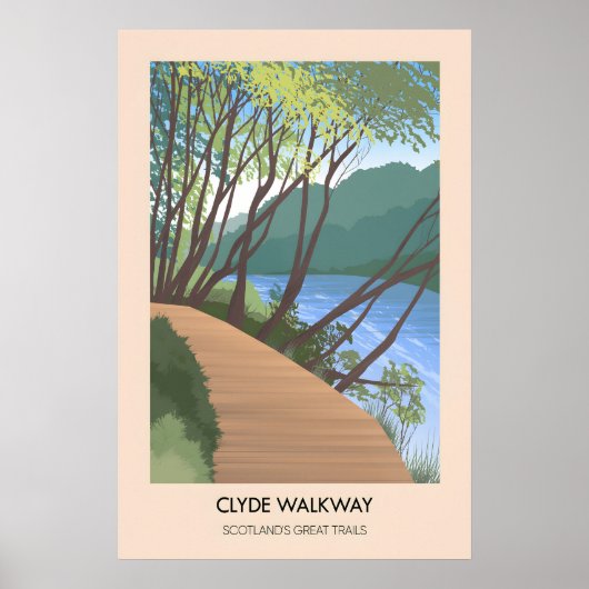 Poster Clyde Walkway Écossais Les Grandes Traversées Affi (Devant)
