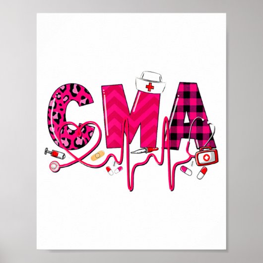 Poster Cma Medical Istant Valentines Day Nursing Valen (Devant)