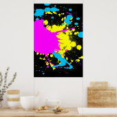 Poster CMYK Splash (Cuisine)