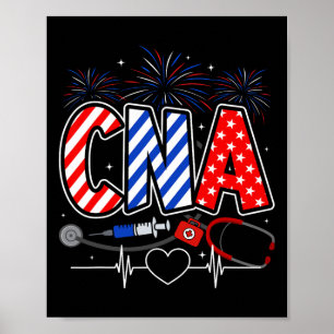 Poster Cna 4 Juillet Drapeau Américain Patriotique Usa St