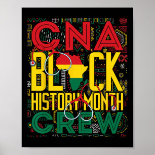 Poster Cna Noir Histoire Mois Équipement Lpn Infirmière M