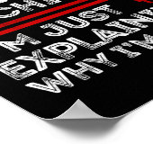 Poster CNC Machinist Je ne fais qu'expliquer pourquoi j'a (Coin)