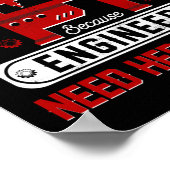 Poster CNC Machiniste Parce Que Les Ingénieurs Ont Besoin (Coin)