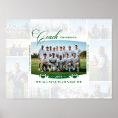 Poster Coach Appreciation Collage Football Team Signature (Devant)