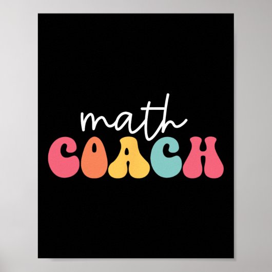 Poster Coach de mathématiques Professeur de mathématiques (Devant)