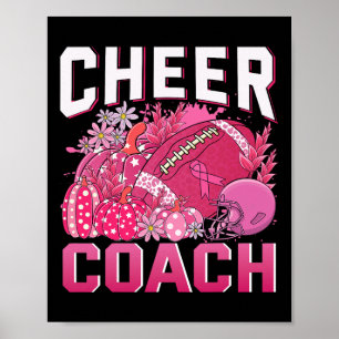 Poster Coach Pink Ribbon Football Conscience du cancer du