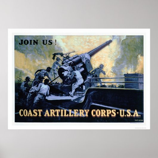 Poster Coast Artillery Corps (US02042) (Devant)