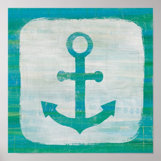 Poster Coastal | Aqua Anchor (Devant)