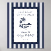 Poster Coastal Bachelorette Party Welcome Sign (Devant)