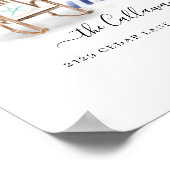 Poster Coastal Chic Beachy Watercolor Blue Front Door (Coin)