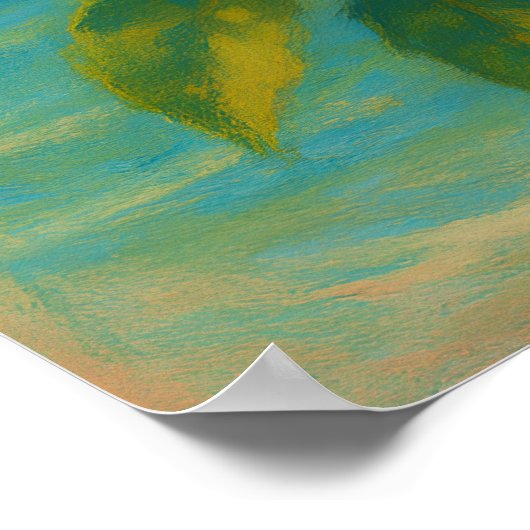 Poster Coastal Citrus - Pastel Painting Style Orange Tree (Coin)