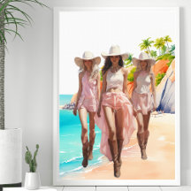 Coastal Cowgirl Pastal Rose Trio Tropical Island