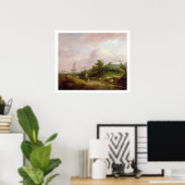 Poster Coastal Landscape with a Shepherd and his Flock, c (Bureau à domicile)