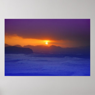 Poster Coastal sunset