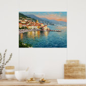 Poster Coastal Village (Cuisine)