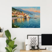 Poster Coastal Village (Bureau à domicile)