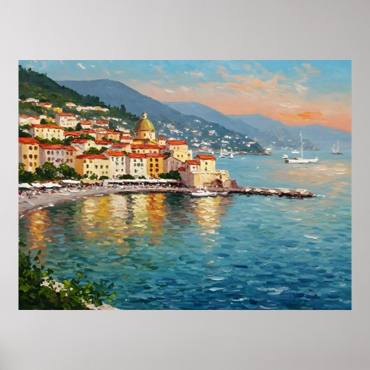 Poster Coastal Village (Devant)