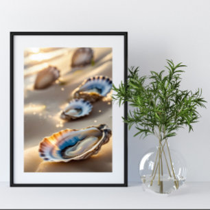 Poster Coastal Wall Art Huster Shells sur l'affiche de bo