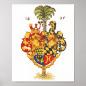 Poster Coat of Arms with a Palm tree (Devant)