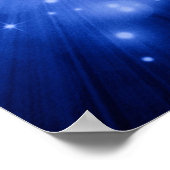 Poster Cobalt Blue Galaxy Burst (Coin)