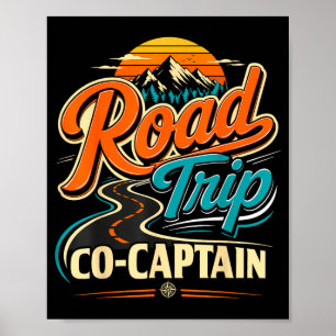 Poster Cocapitaine de road trip groupe de vacances en fam